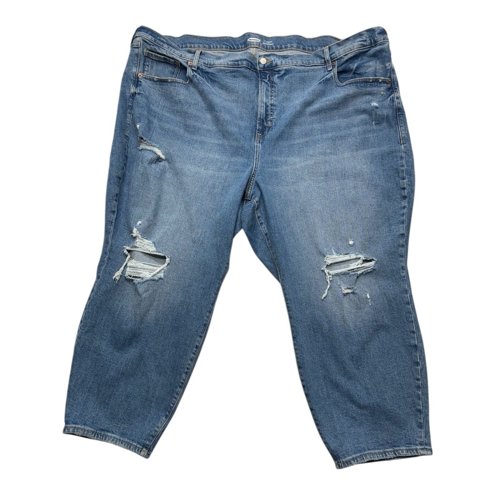 Old Navy High Rise O.G. Straight Leg Distressed Jeans Plus Size 30 Short